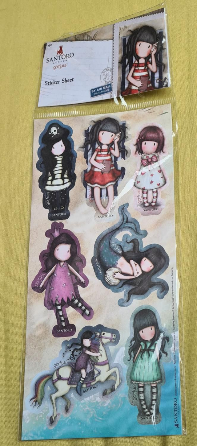 Santoro gorjuss small sticker sheet