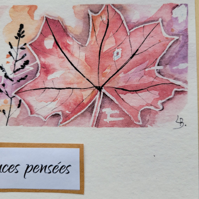 Carte condoléances "Douces pensées"