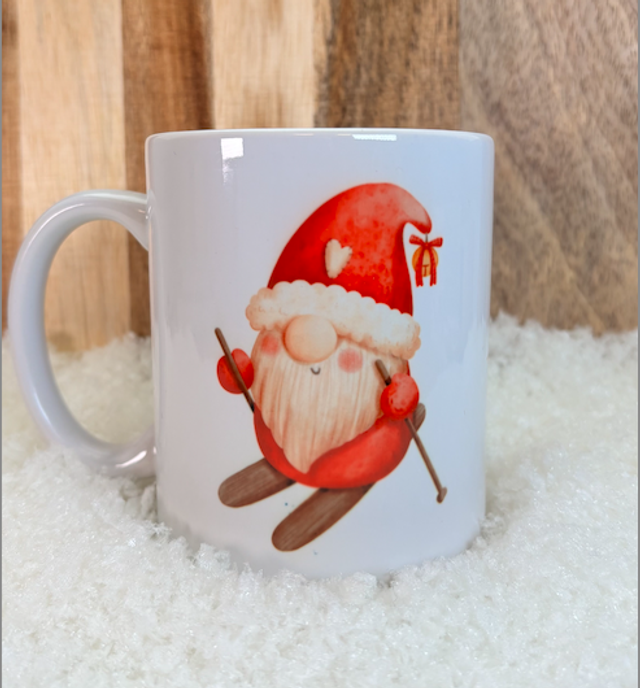 Mug Noël Gnome skiant