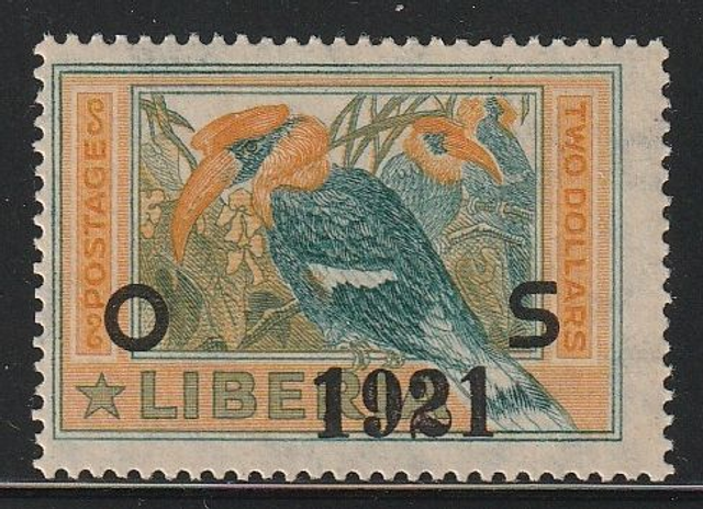 Liberia 1921 Birds,Overprint MNH