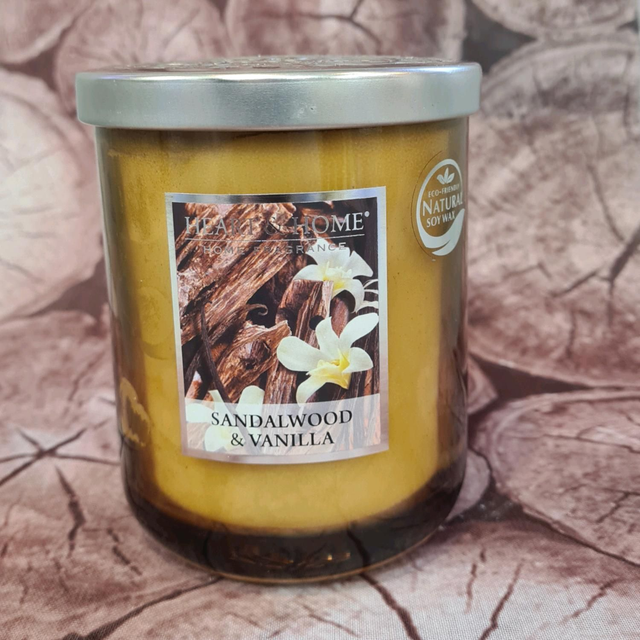 H&H Duftkerze Sandalwood & Vanilla 340g 