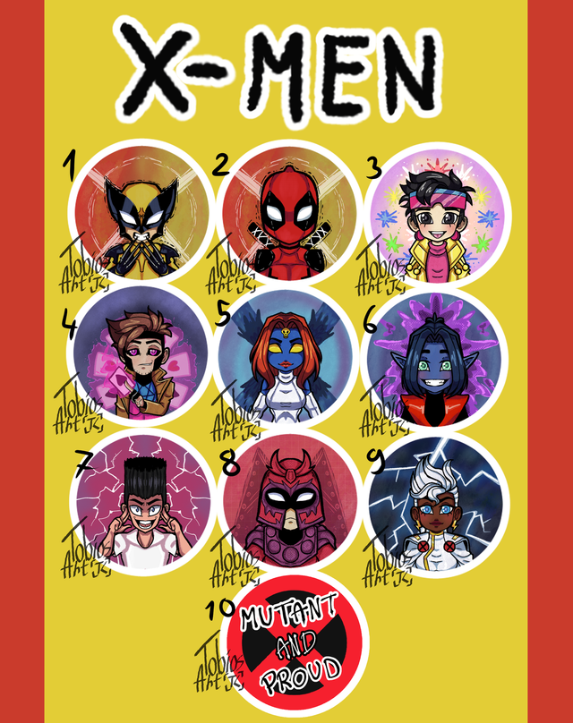 X-Men Pin Buttons