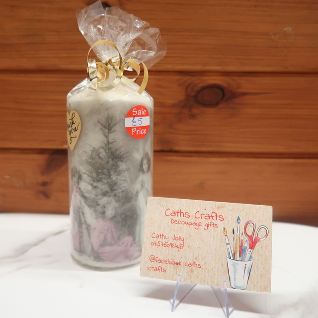 Decoupage Candle