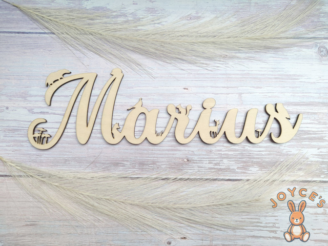Prénom en bois forêt