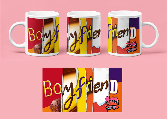 Valentines Day Mug - Chocolate Wrapper - Boyfriend 
