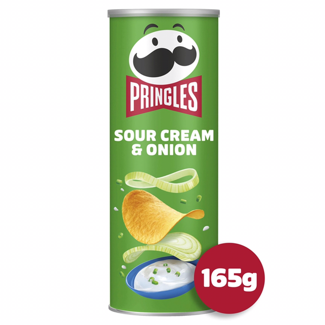 Pringles Sour Cream &amp; Onion Crisps 165g