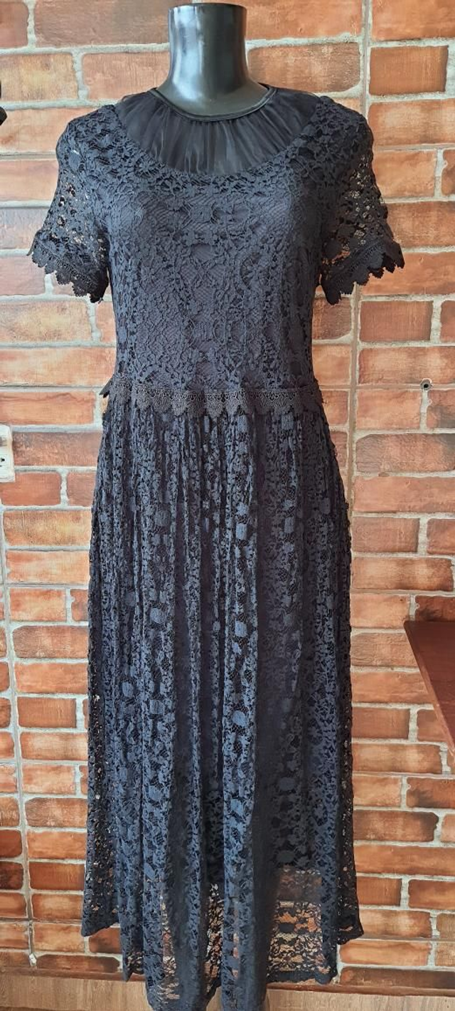 Vestido De Festa  Preto De Renda 