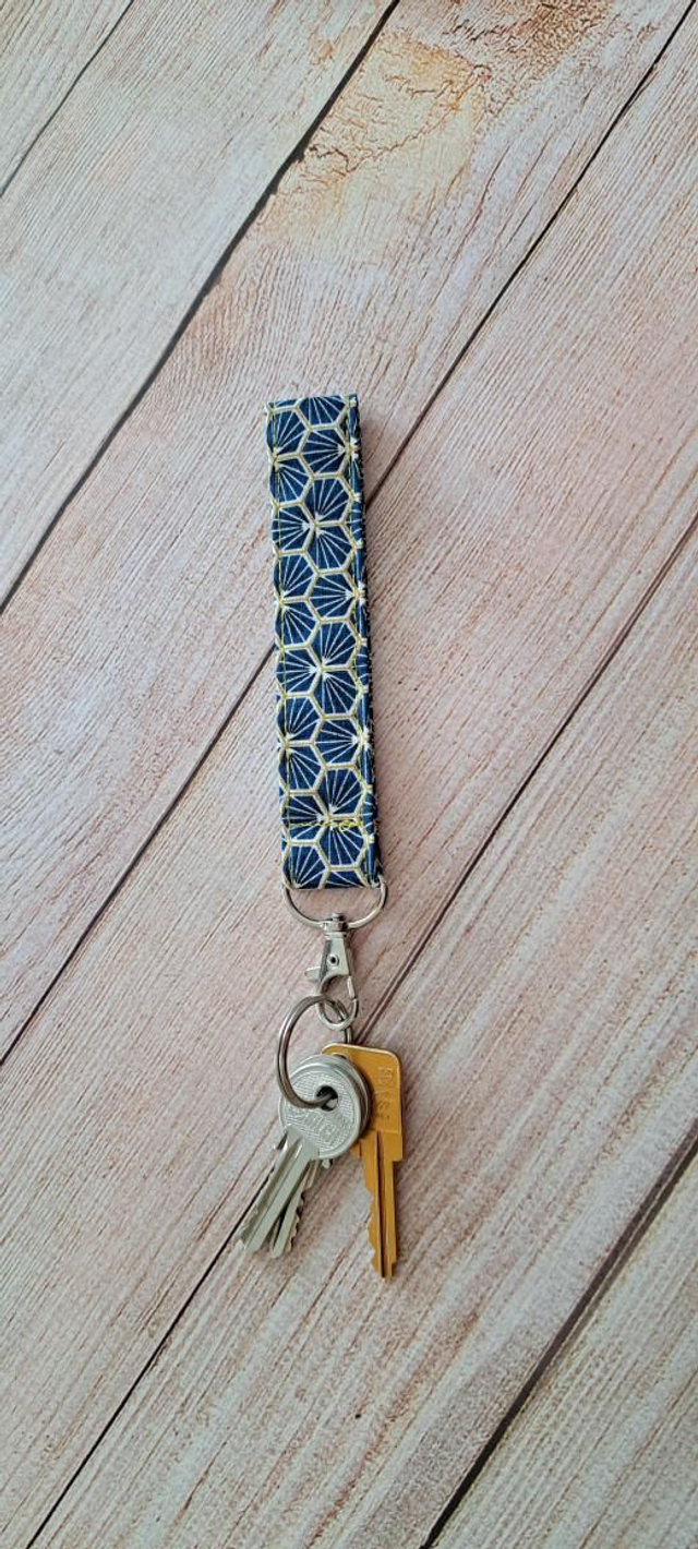 Porte clefs dragonne riad bleu
