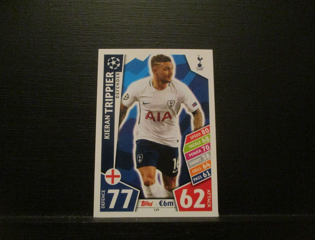 Kieran Trippier - UEFA Champions League Match Attax 2017/18 Original Trading Card #129