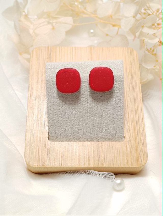 Boucles d'Oreilles "Rouge Audace"