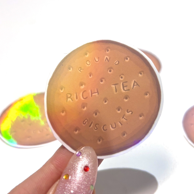 Rich Tea Holographic Sticker