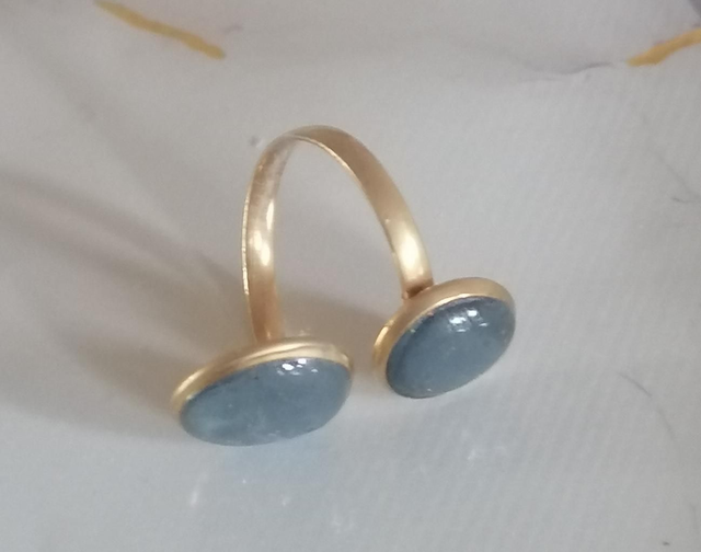 Bague extensible doré /noir