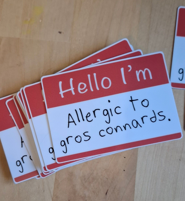 Sticker Allergic to gros connards