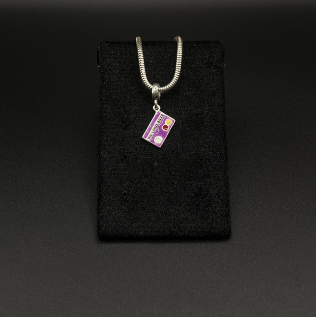 Berloque prata cartão 