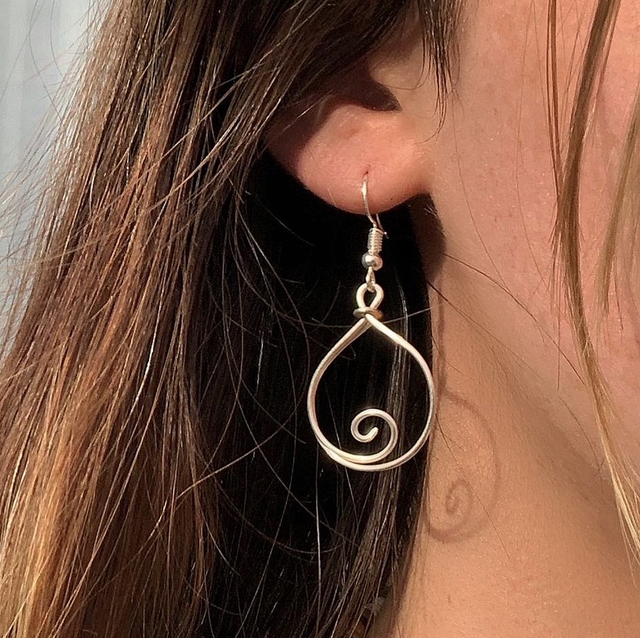 Silver Plated Wave Earrings