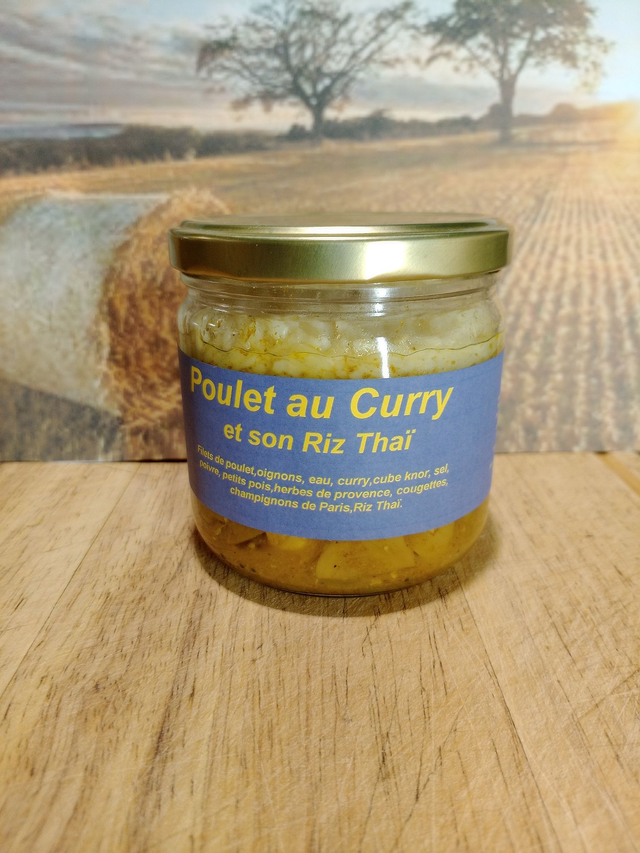 Le Poulet au Curry et son Riz Thaî