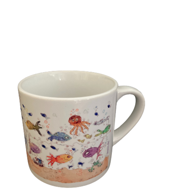 Keramiktasse "Aquarium"