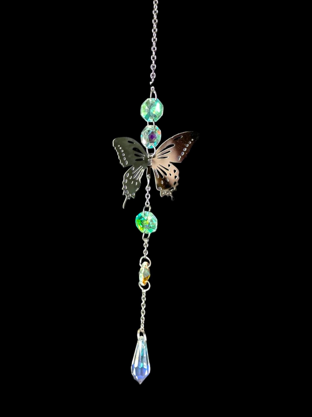 Attrape Soleil papillon argent 