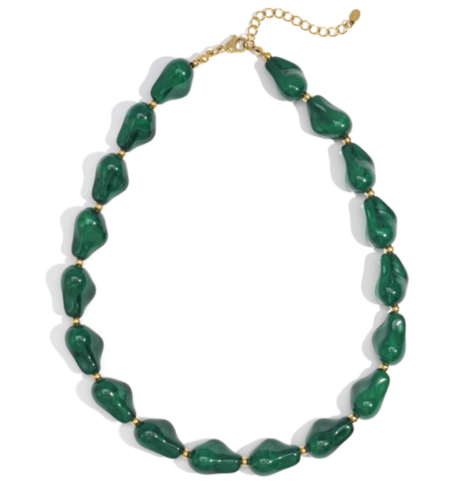 Acryl kralen ketting groen