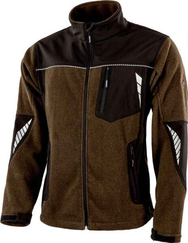 V3/26.457.0 Albatros Fleece/Softshell Jas EXPLORER BRN maat L