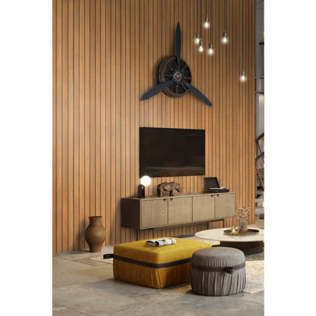 Wandpaneele wasserfest Yacht Wood 123x280 Braun