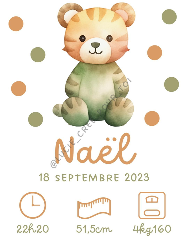 Affiche de naissance