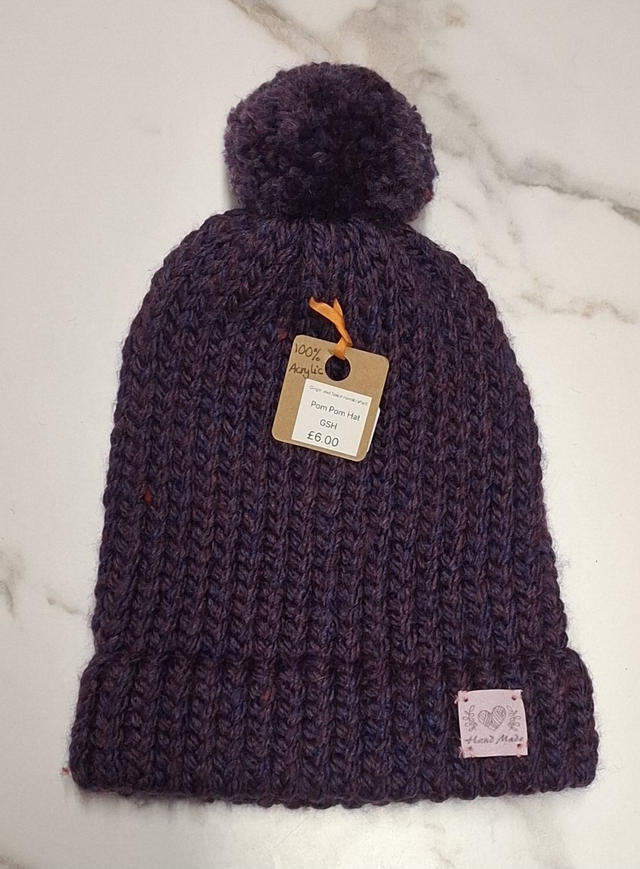 Knitted Pom Pom Hats