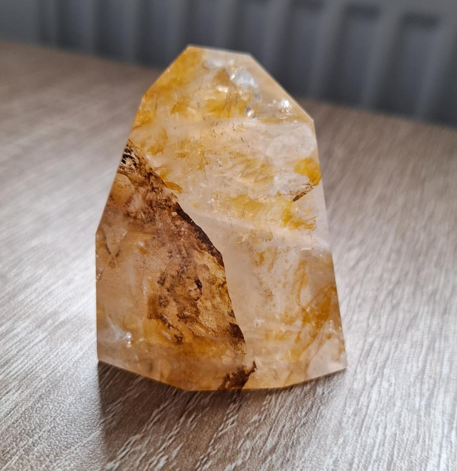 Golden healer quartz free form crystal 