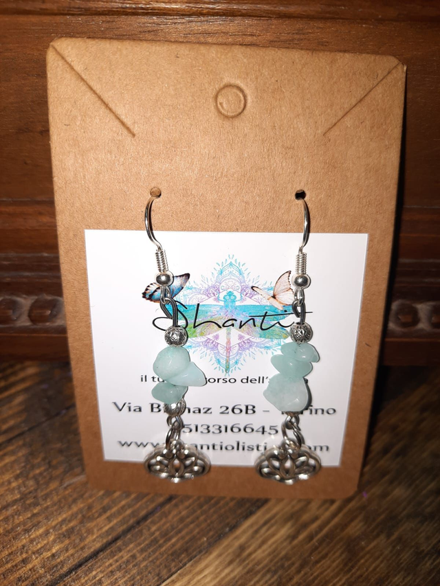 Orecchini donna chips angelite