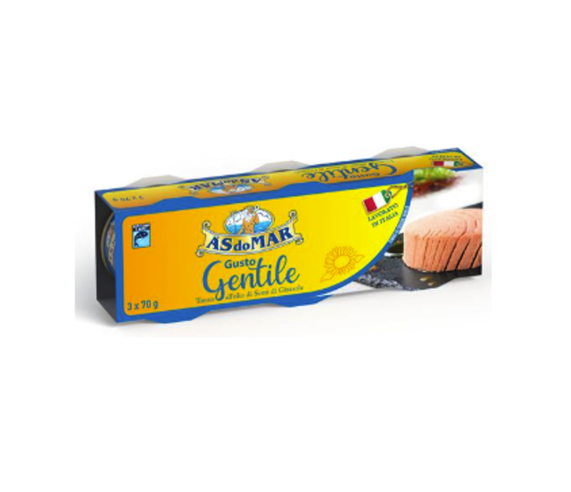 Asdomar - Tonhal konzerv napraforgóolajban 3 x 70 g
