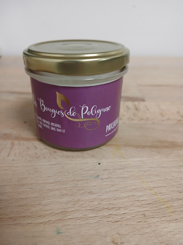 Bougie cire de soja patchouli