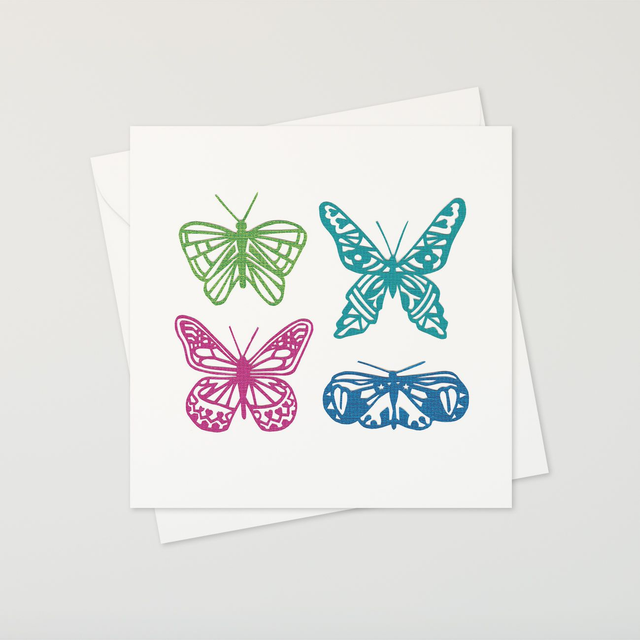 Card – Butterfly quad