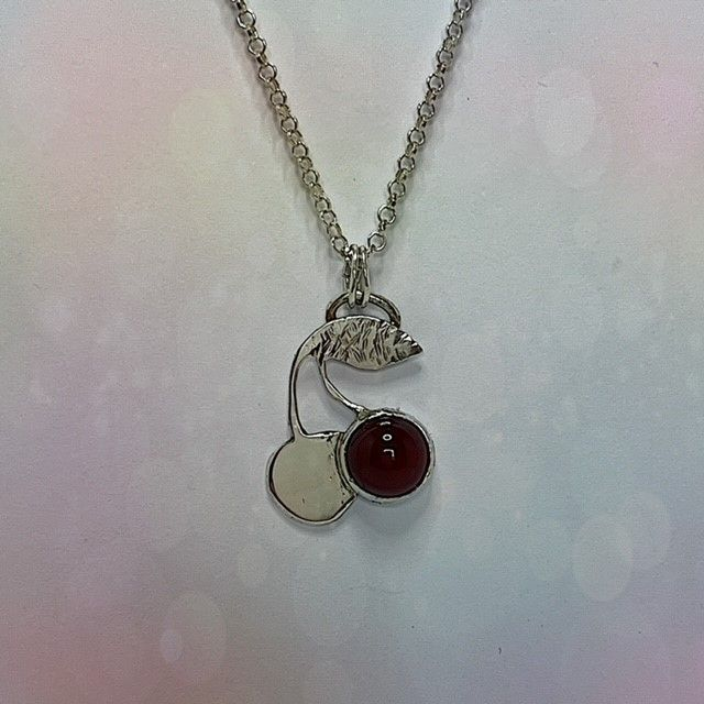 Silver Cherry Pendant
