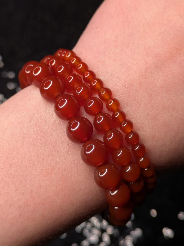 Bracelet agate rouge