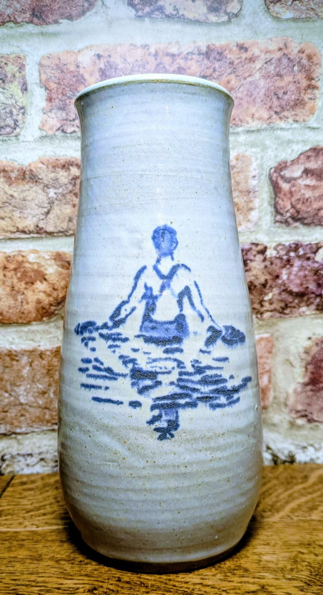 Swimmer Stoneware Vase