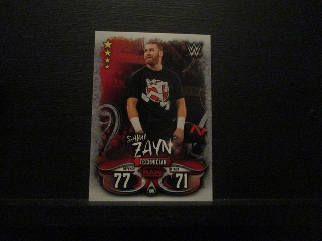 Sami Zayn - Raw Slam Attax Live Original Trading Card #135