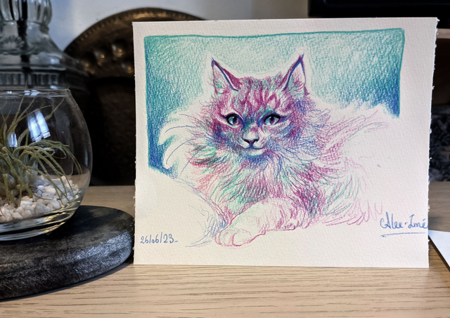 Sans titre bleu et violet, 14,5x12cm