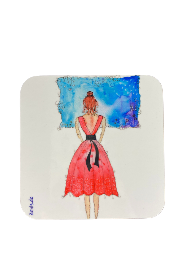 Untersetzer "Mädchen am Fenster"