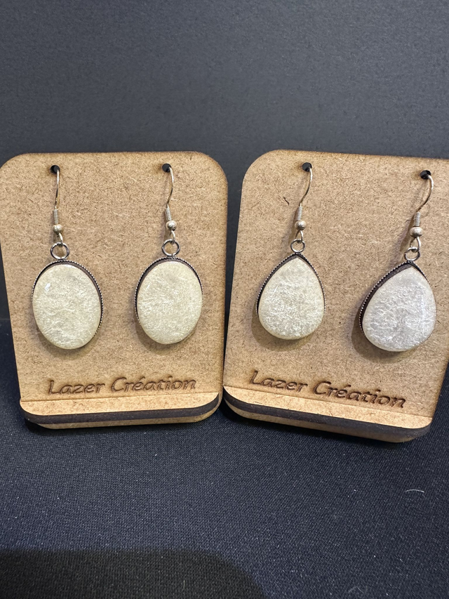 Boucles d'oreilles bois