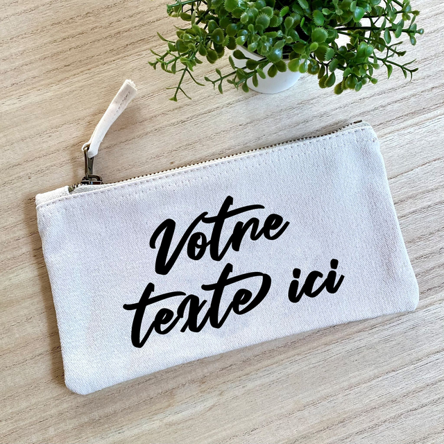 Trousse personnalisée avec votre texte