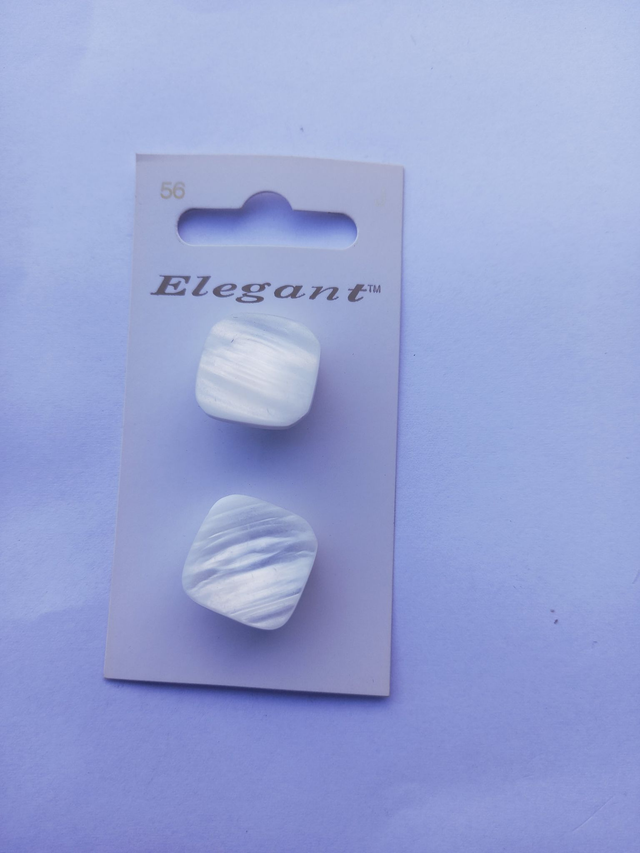 Knoop 056 (Elegant)  Wit glans vierkant