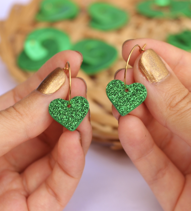 Mia • vert à paillettes