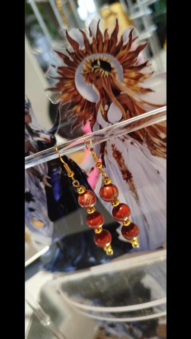  Boucles d'oreilles Jaspe Bréchique Minimal Touch 