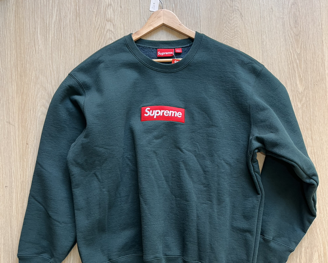 Supreme Box logo Crewneck Green Size L - NEW