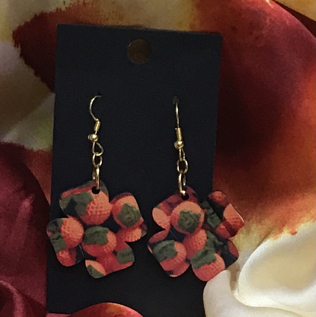 Wood Mixed Coloured Dangling Earrings- MSDE24