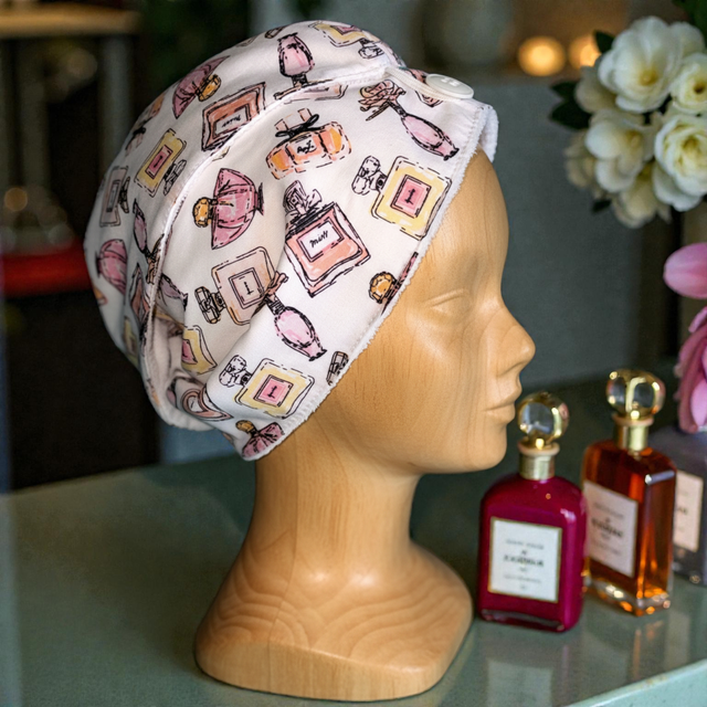 Serviette Cheveux-Bambou -Motif Parfum