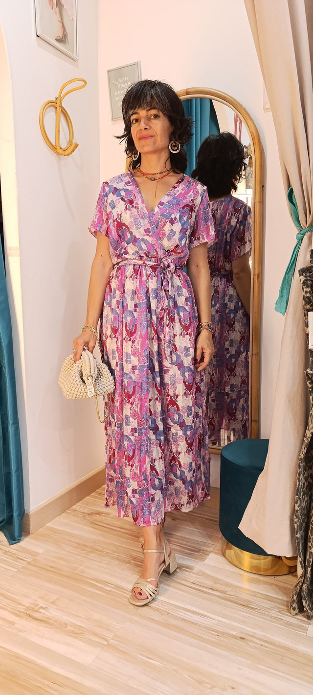 Vestido lilas midi