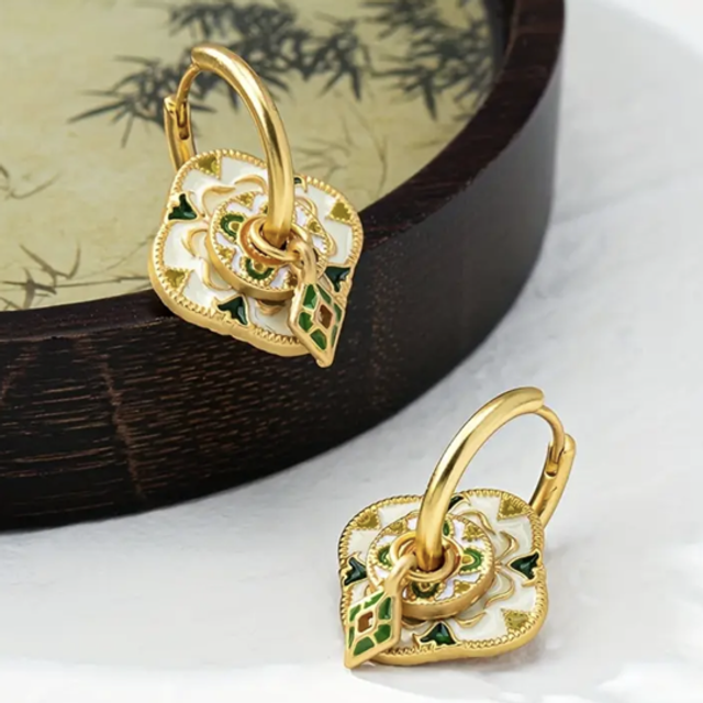 Triple charm hoops