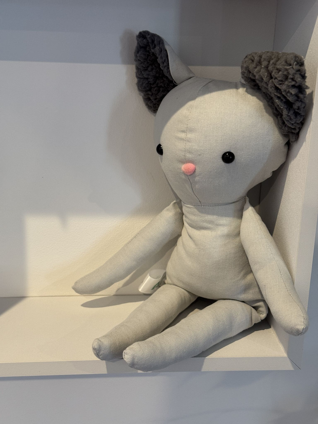 Kiki chat coton gris