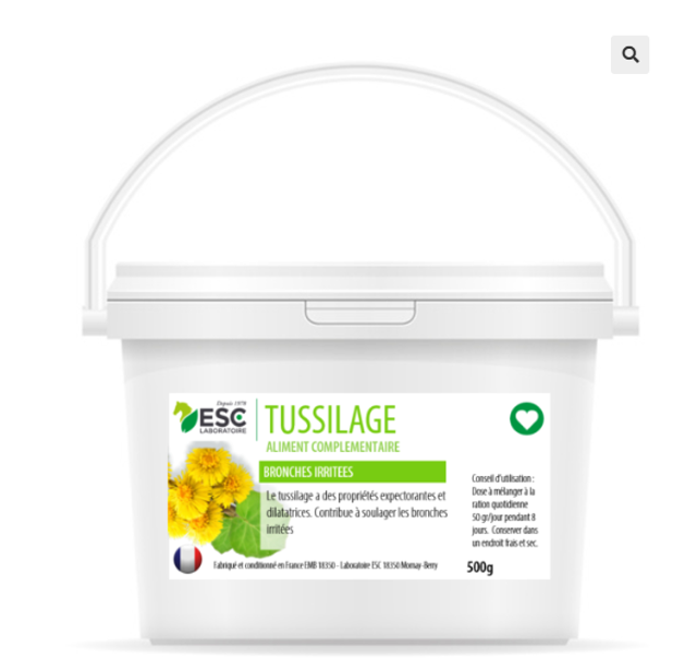 TUSSILAGE – Respiration et encombrement des bronches cheval – Plante pure